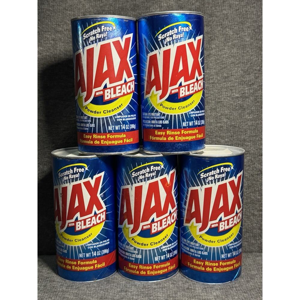 Ajax Powder Cleanser 14 Oz Easy Rinse Scratch Free Stronger than Dirt - Lot of 5
